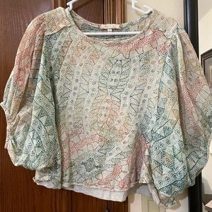 Erin + Ali Multicolor Printed Blouse